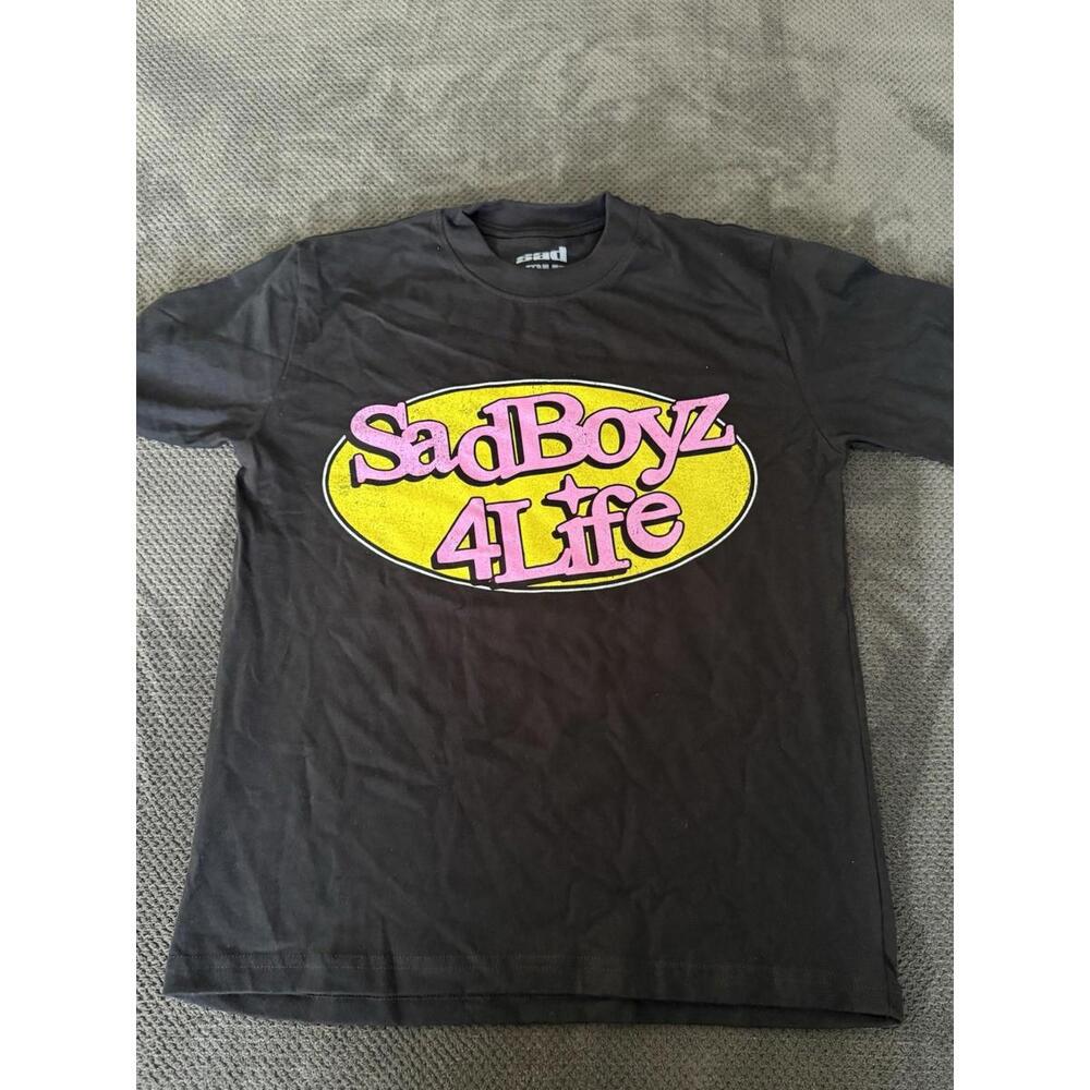 Sad Boyz x Junior H 'Sad Boyz 4 Life' Black Tee Size small New